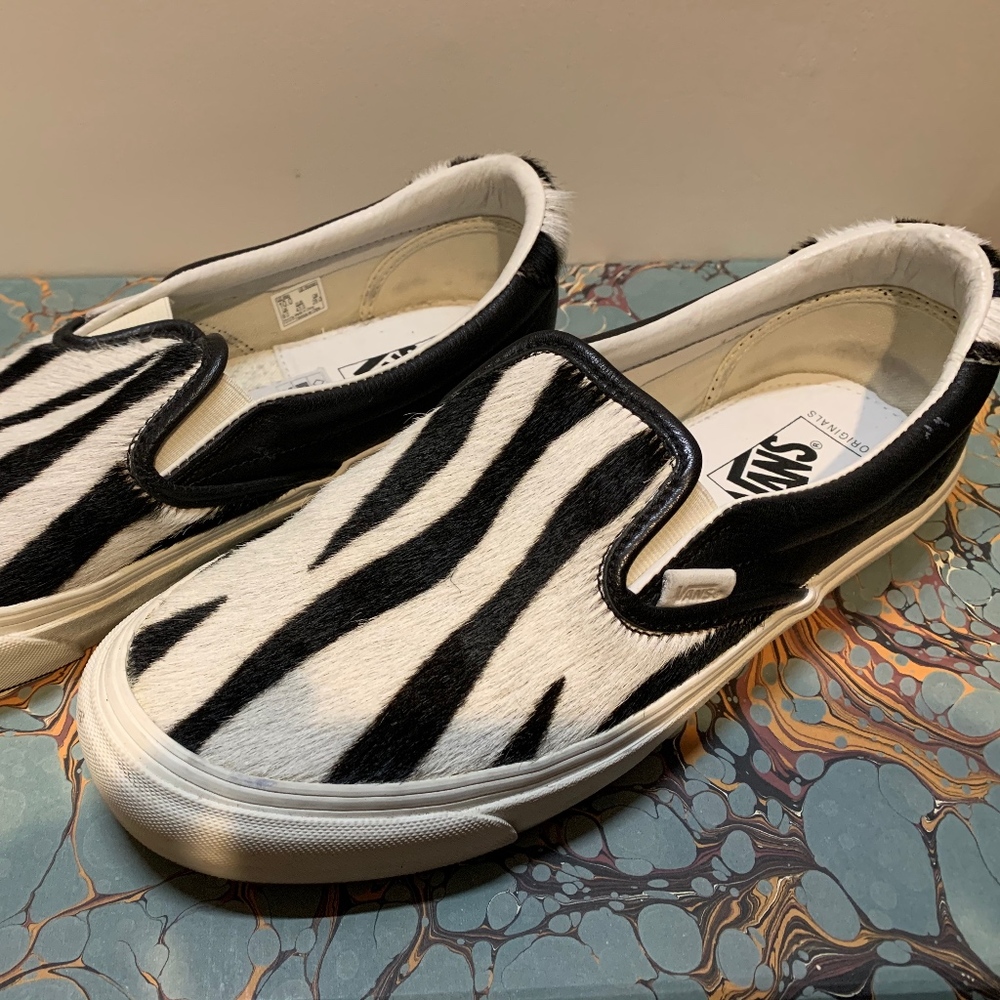 Vans Vault OG 59 Slip On LX Pony Hair Zebra